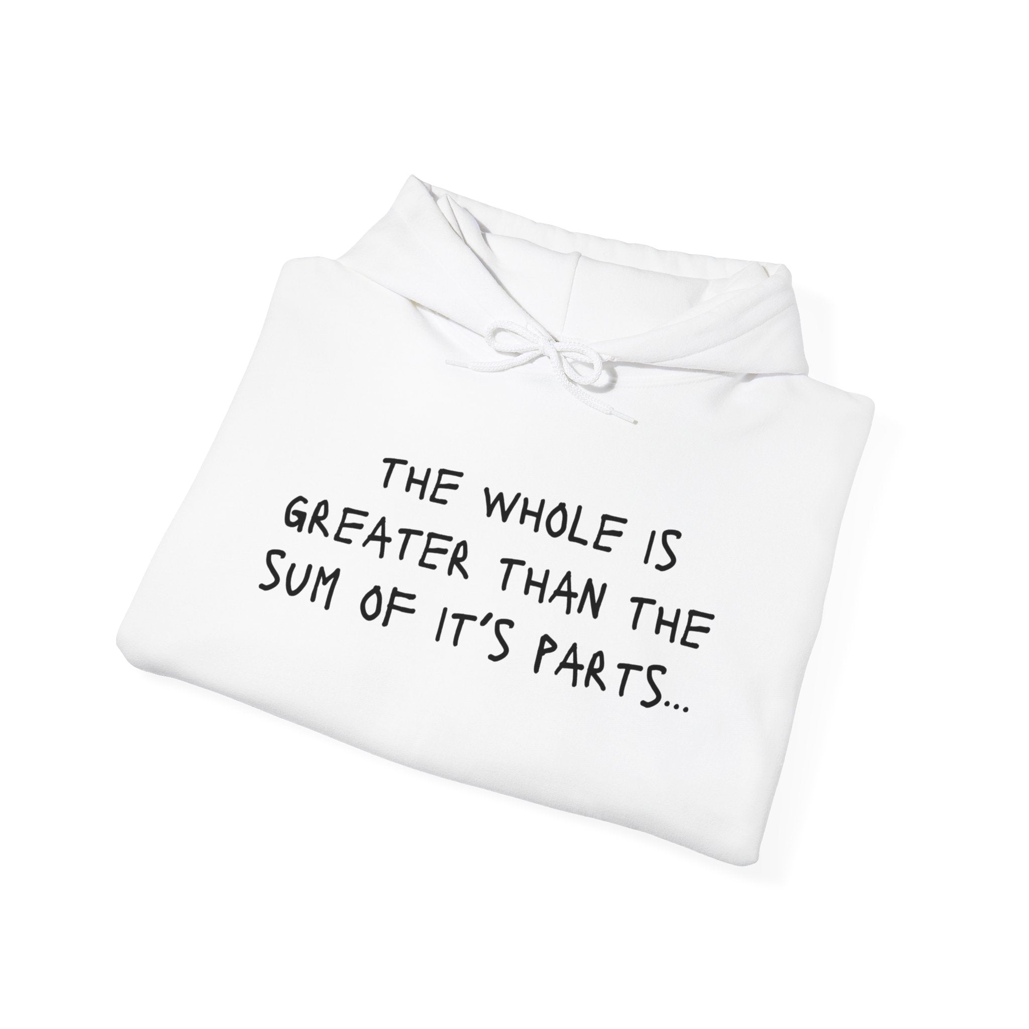 Whole is greater with the Wellness Equation two sided hoodie