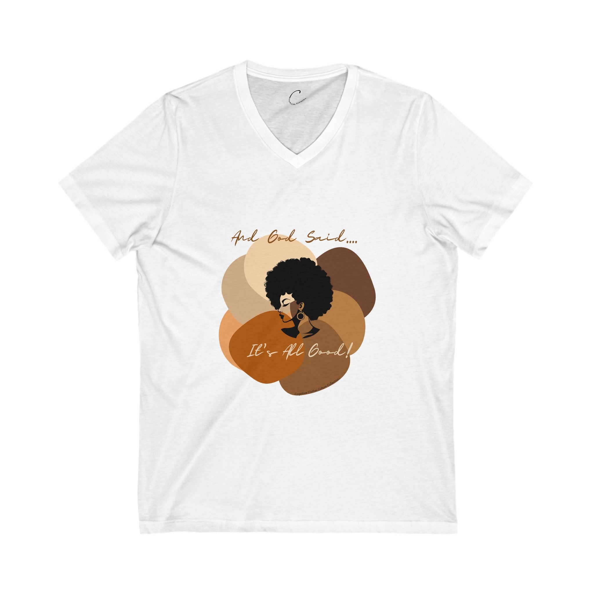 "All Shades Welcome" Unisex Jersey Short Sleeve V-Neck Tee