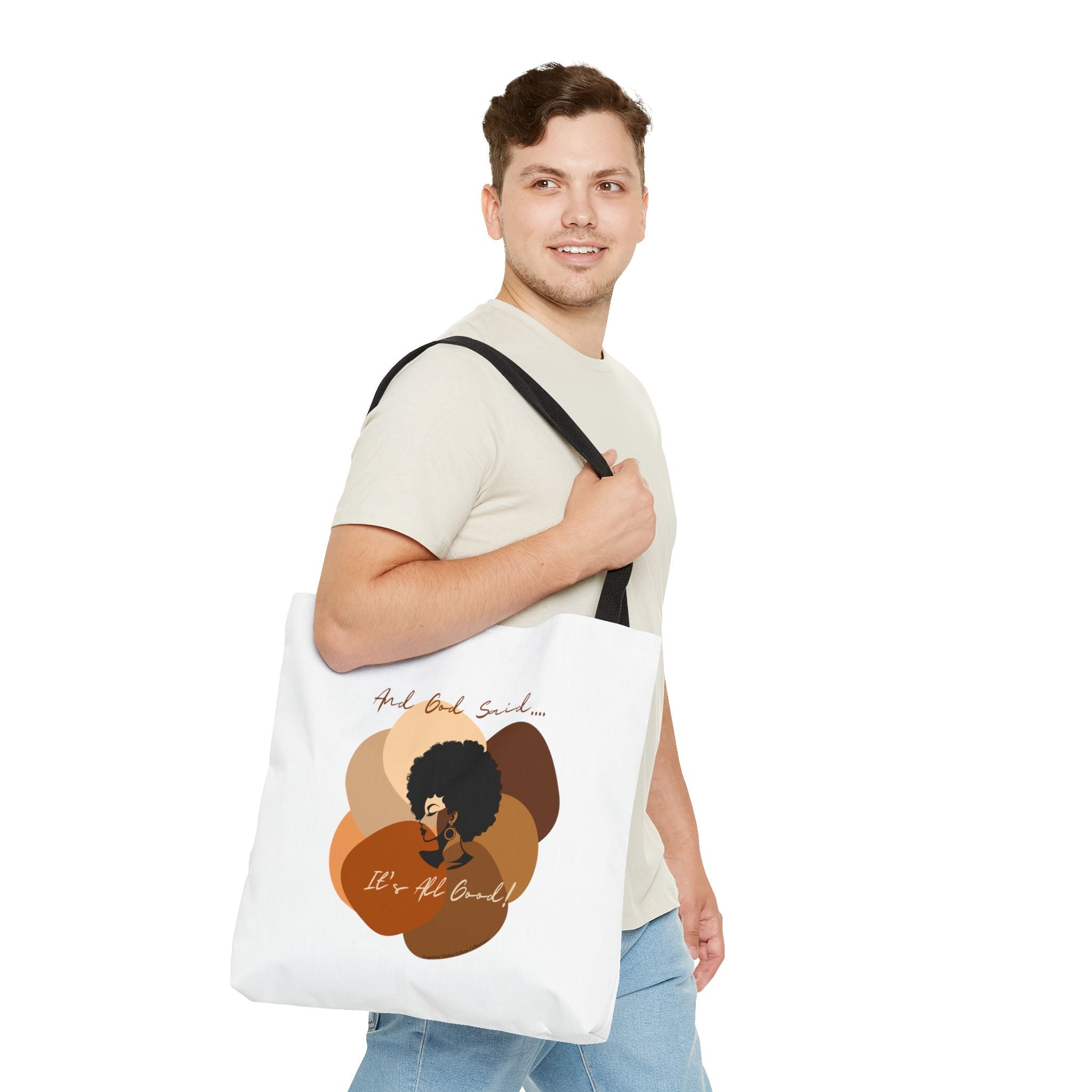 "All Shades Welcome" tote Bag