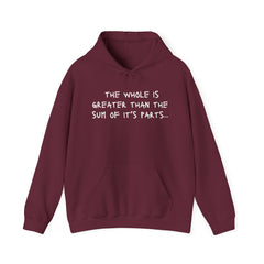 Whole is greater with the Wellness Equation two sided hoodie