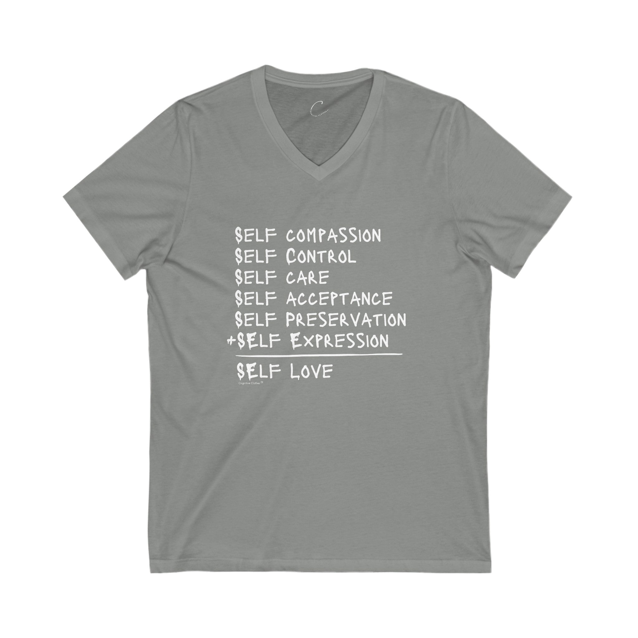 "Self Love Equation" Unisex Jersey Short Sleeve V-Neck Tee