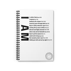 "Who God says I am" Spiral Notebook - Ruled Line