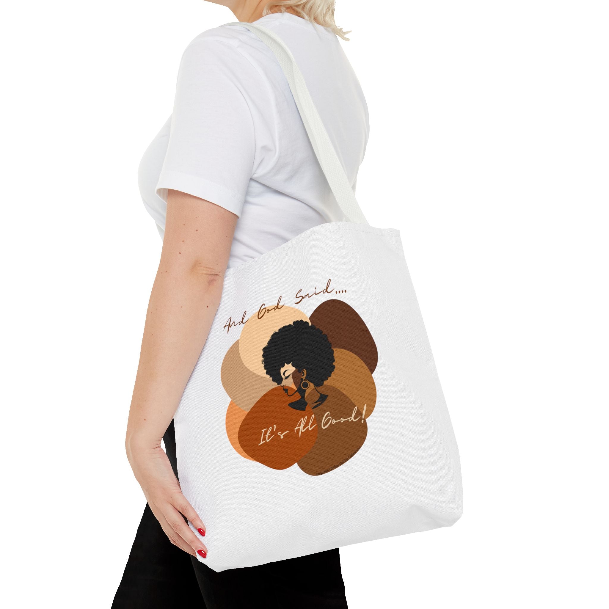 "All Shades Welcome" tote Bag