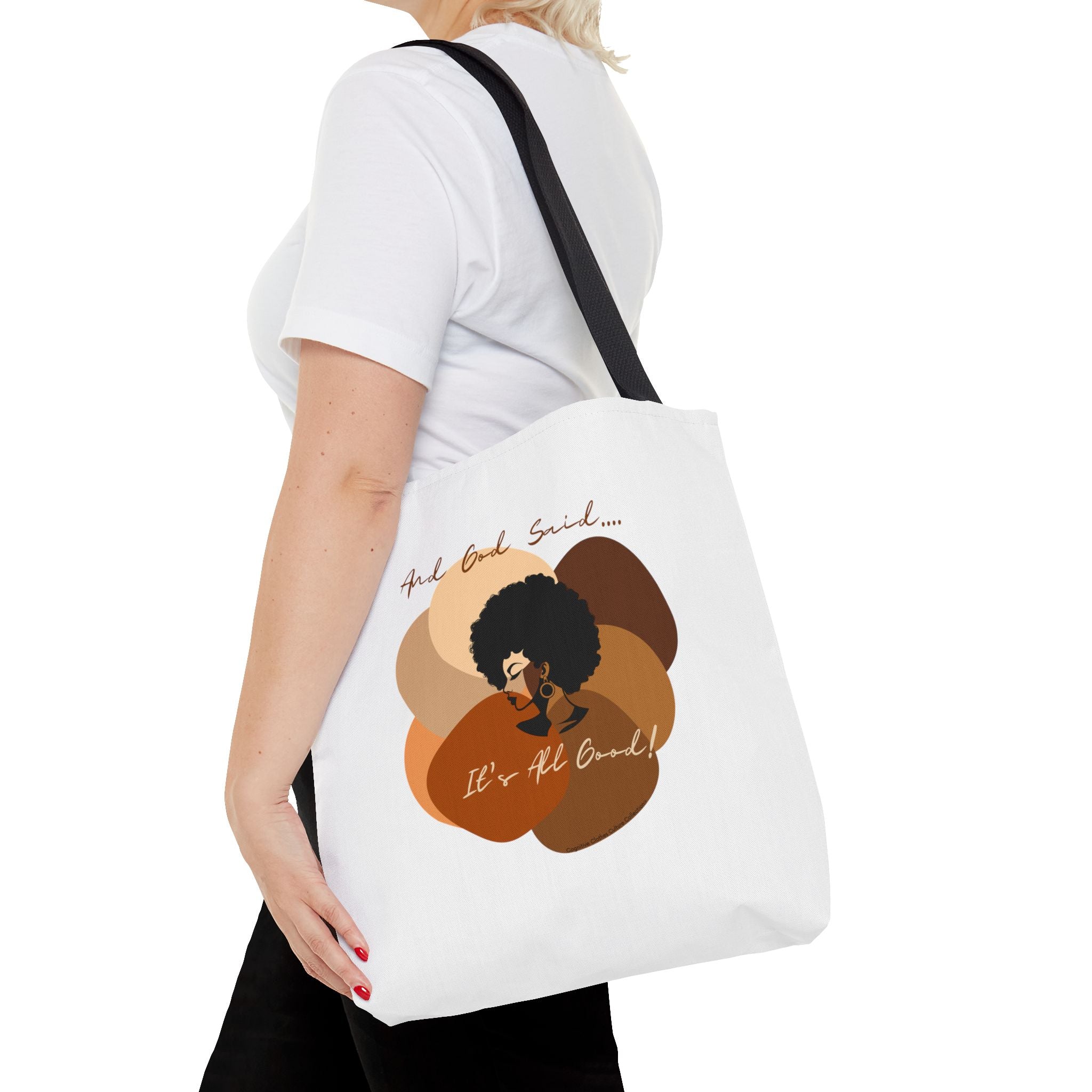 "All Shades Welcome" tote Bag