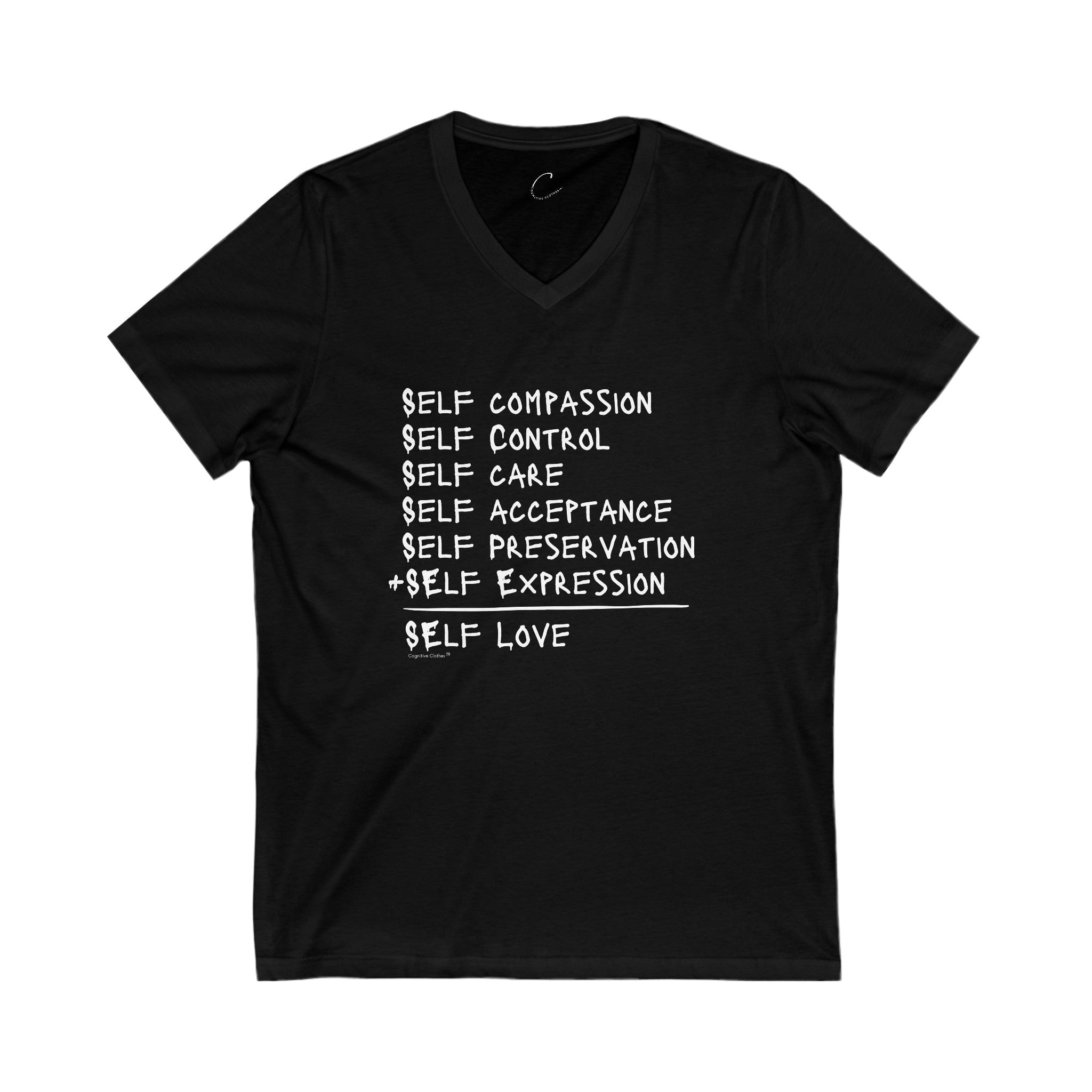 "Self Love Equation" Unisex Jersey Short Sleeve V-Neck Tee