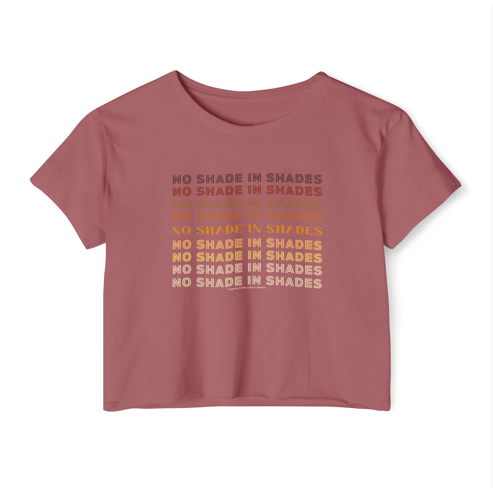 "No Shade in Shades" Cropped T-Shirt