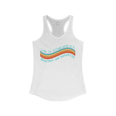 "From B.S. to Beaches and Sunshine" Women's Racerback Tank