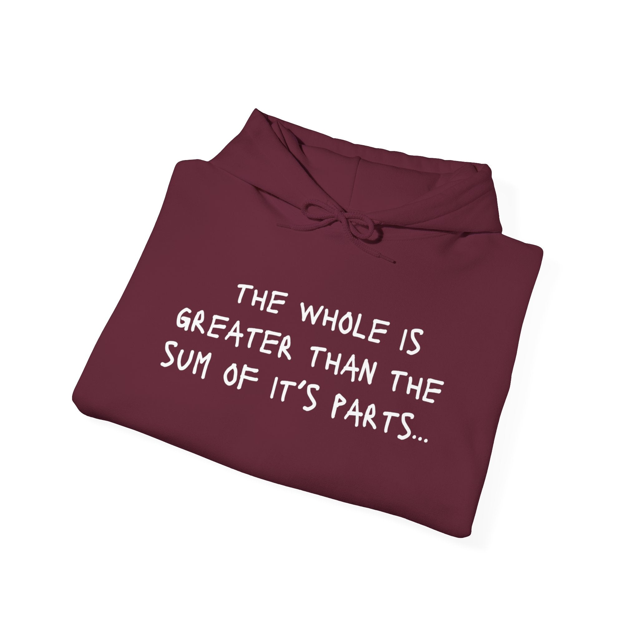 Whole is greater with the Wellness Equation two sided hoodie