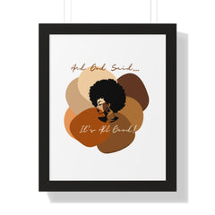 "All Shades Welcome" Framed Vertical Poster