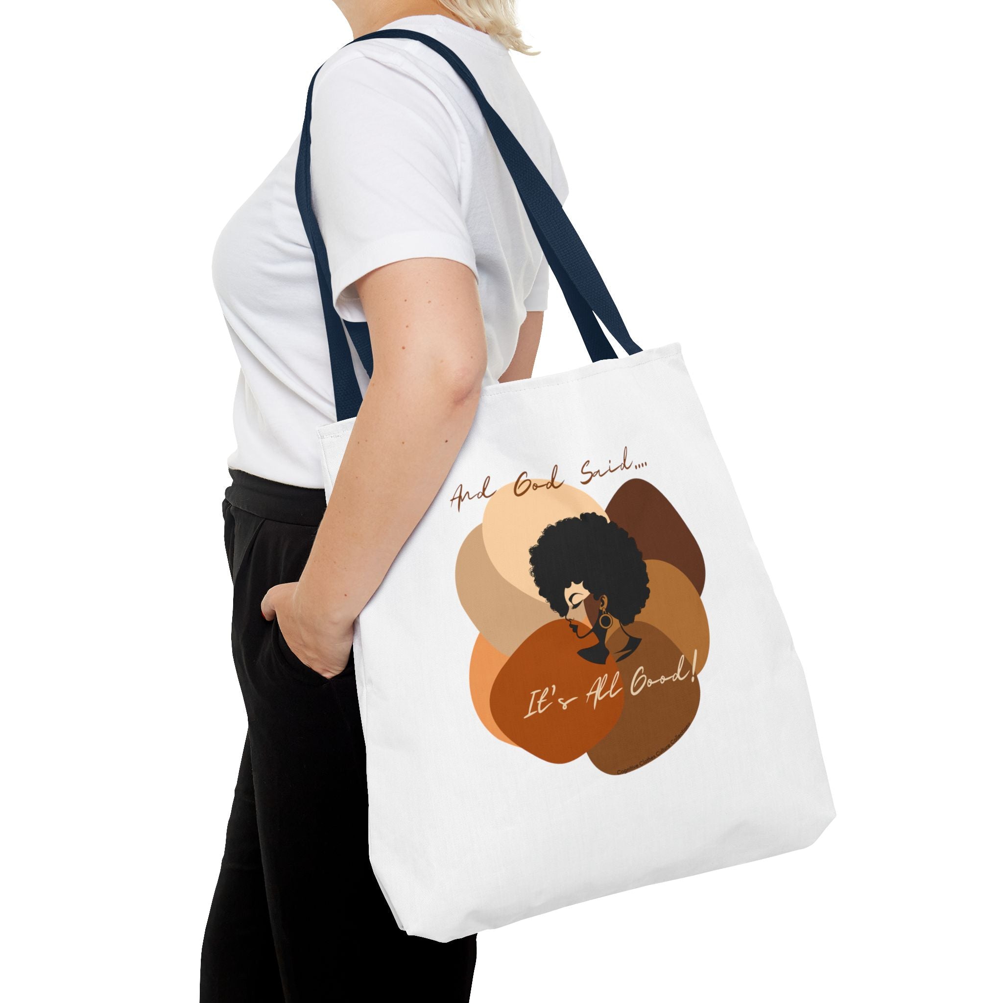 "All Shades Welcome" tote Bag