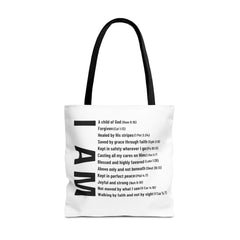 "Who God says I am" Tote Bag