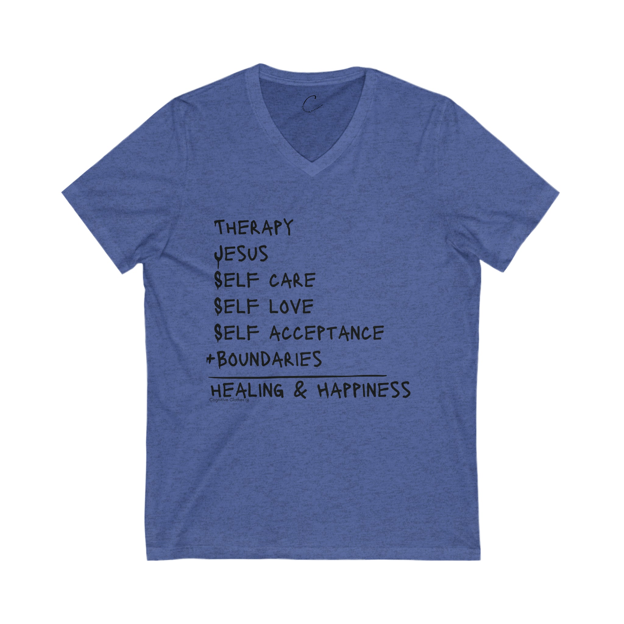 "Wellness Equation" Unisex Jersey Short Sleeve V-Neck Tee