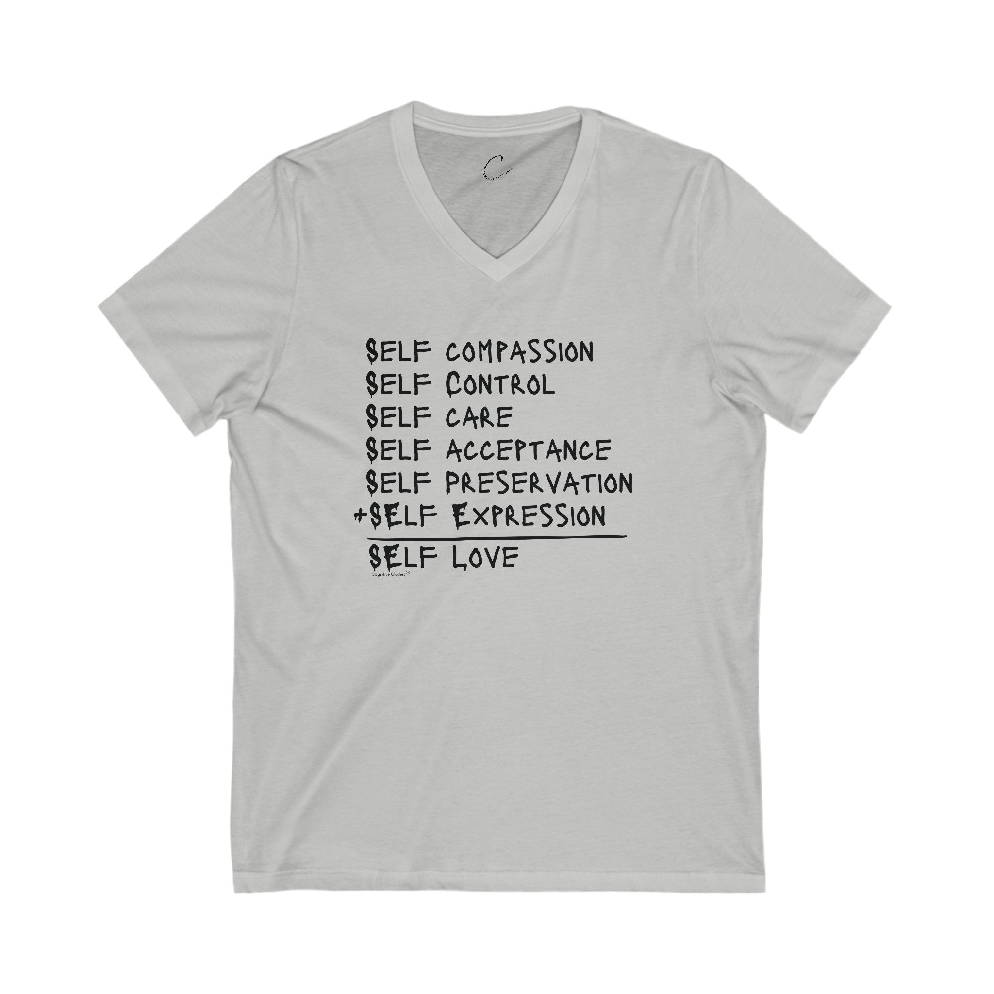 "Self Love Equation" Unisex Jersey Short Sleeve V-Neck Tee